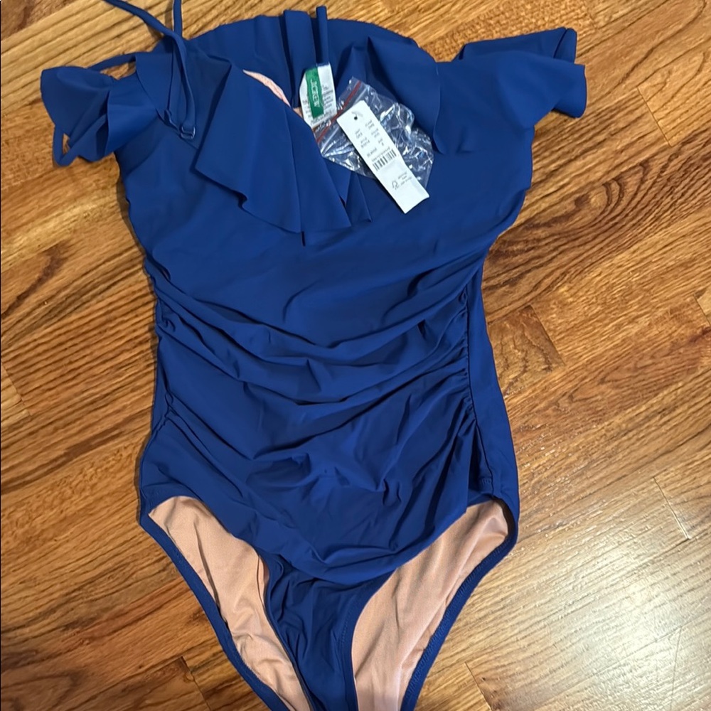 J. Crew Blue One-Piece Swimsuit